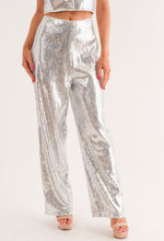 Cargar imagen en el visor de la galería, Silver Sequin Pants