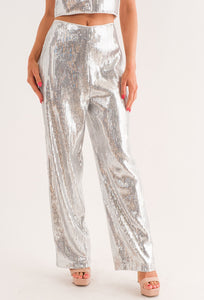 Silver Sequin Pants