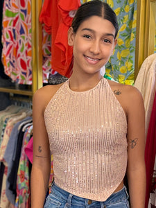 CROP TOP PALO ROSA