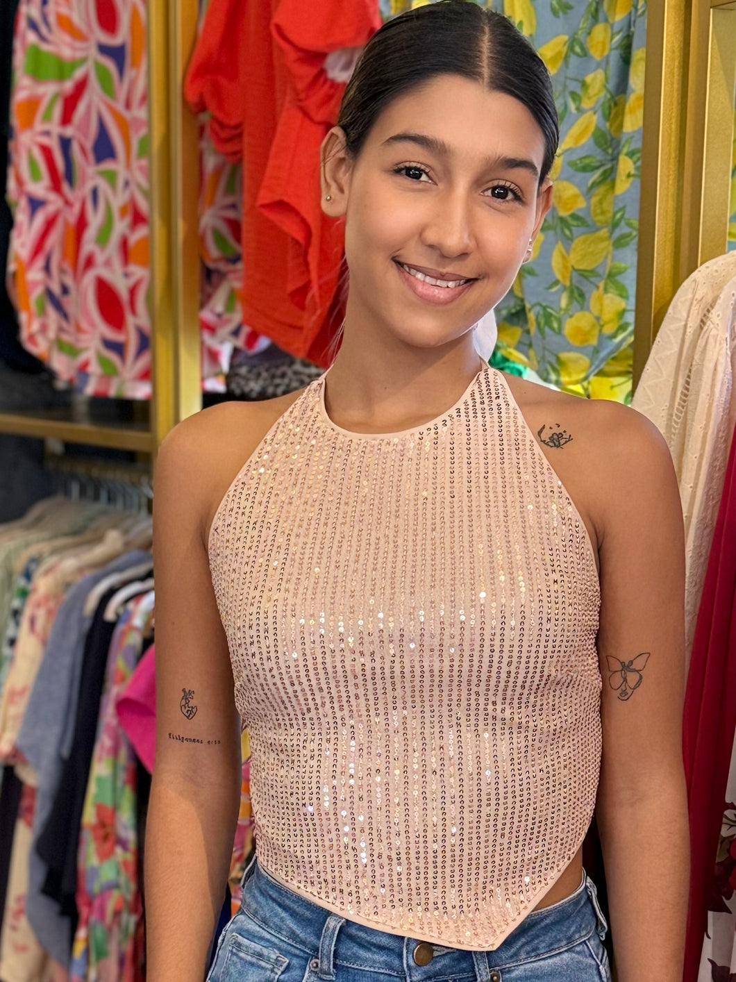 CROP TOP PALO ROSA