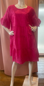 VESTIDO DE OJALILLO ROSADO