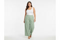Pantalón Verde para Mujer en panamá/Pantalón Fresco y elegante Tiro Alto