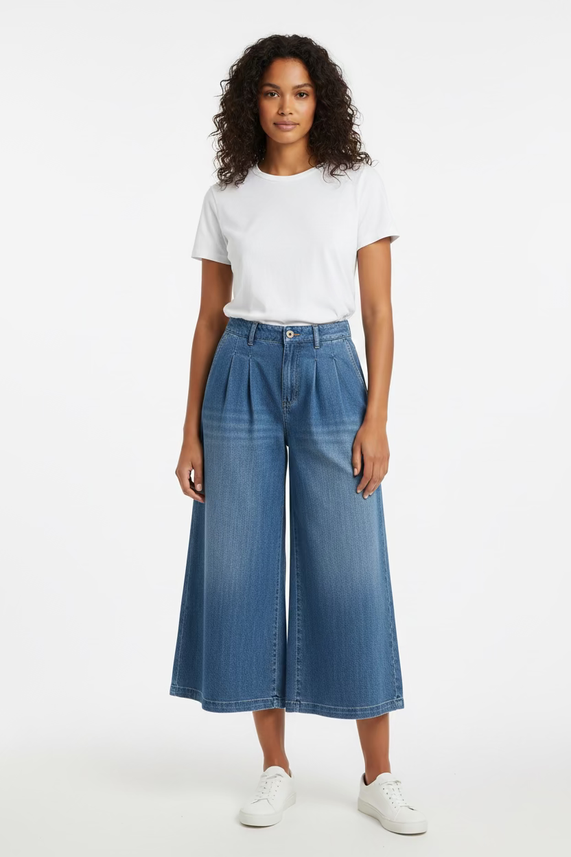 PantalónJeans Palazzo para Mujer en Panamá / Jeans Denim Ancho Casual y elegante