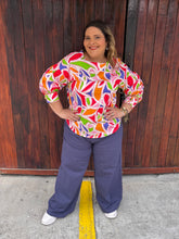 Cargar imagen en el visor de la galería, SARISA BUBBLE SLEEVES BLUE