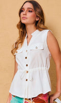 SLEEVELESS PRINCESS BLOUSE
