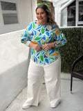 SARISA BUBBLE SLEEVES BLUE