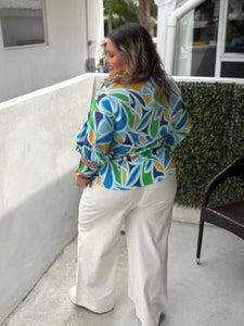 SARISA BUBBLE SLEEVES BLUE