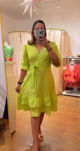 LIME GREEN DRESS