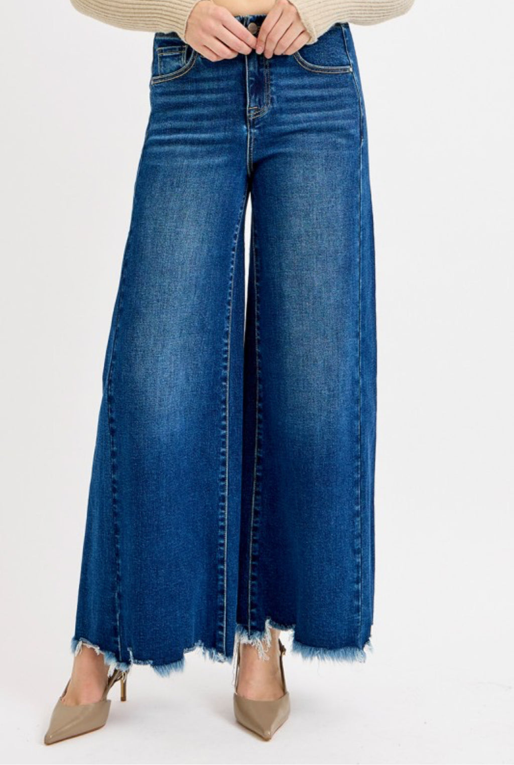 PLUS SIZE HIGH RISE WIDE JEANS