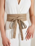 WIDE TIED WAIST BELT