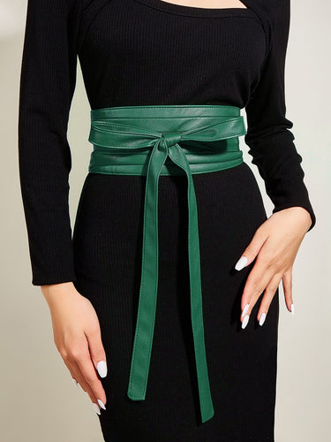 WIDE TIED WAIST BELT