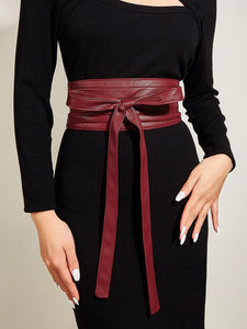 WIDE TIED WAIST BELT