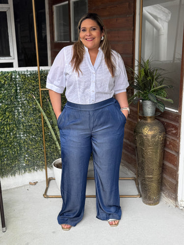 PANTALON DENIM AZUL