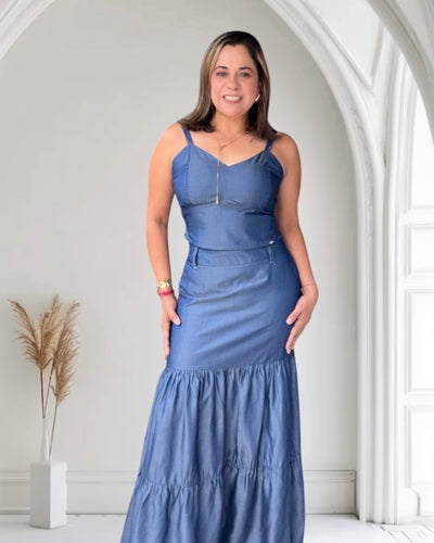 CROP TOP HORTENCIA AZUL