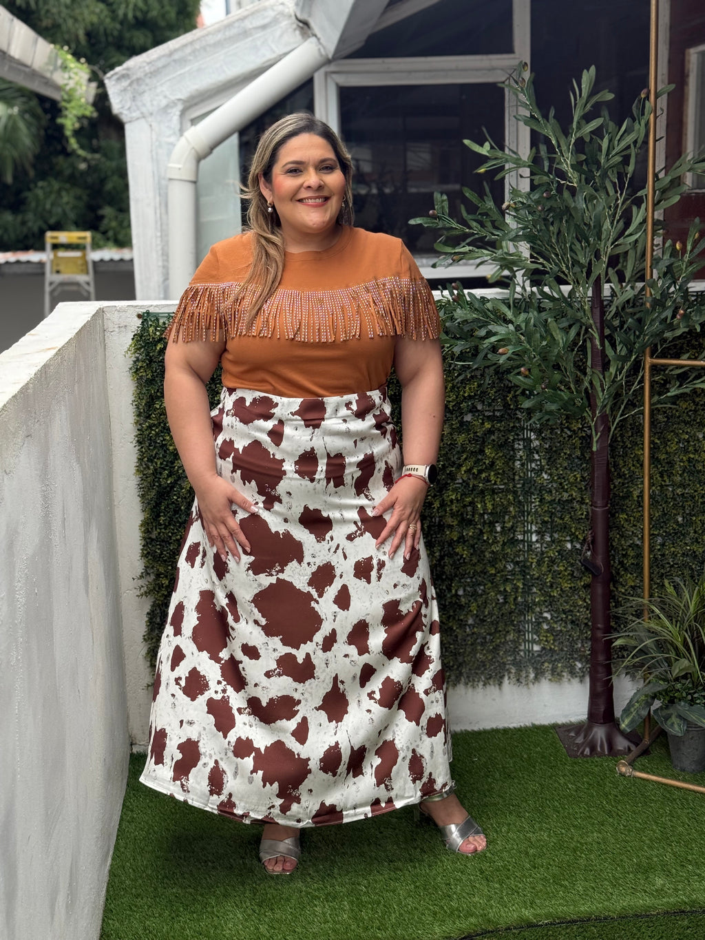 BLUSA PLUS SIZE GINEBRA CHOCOLATE