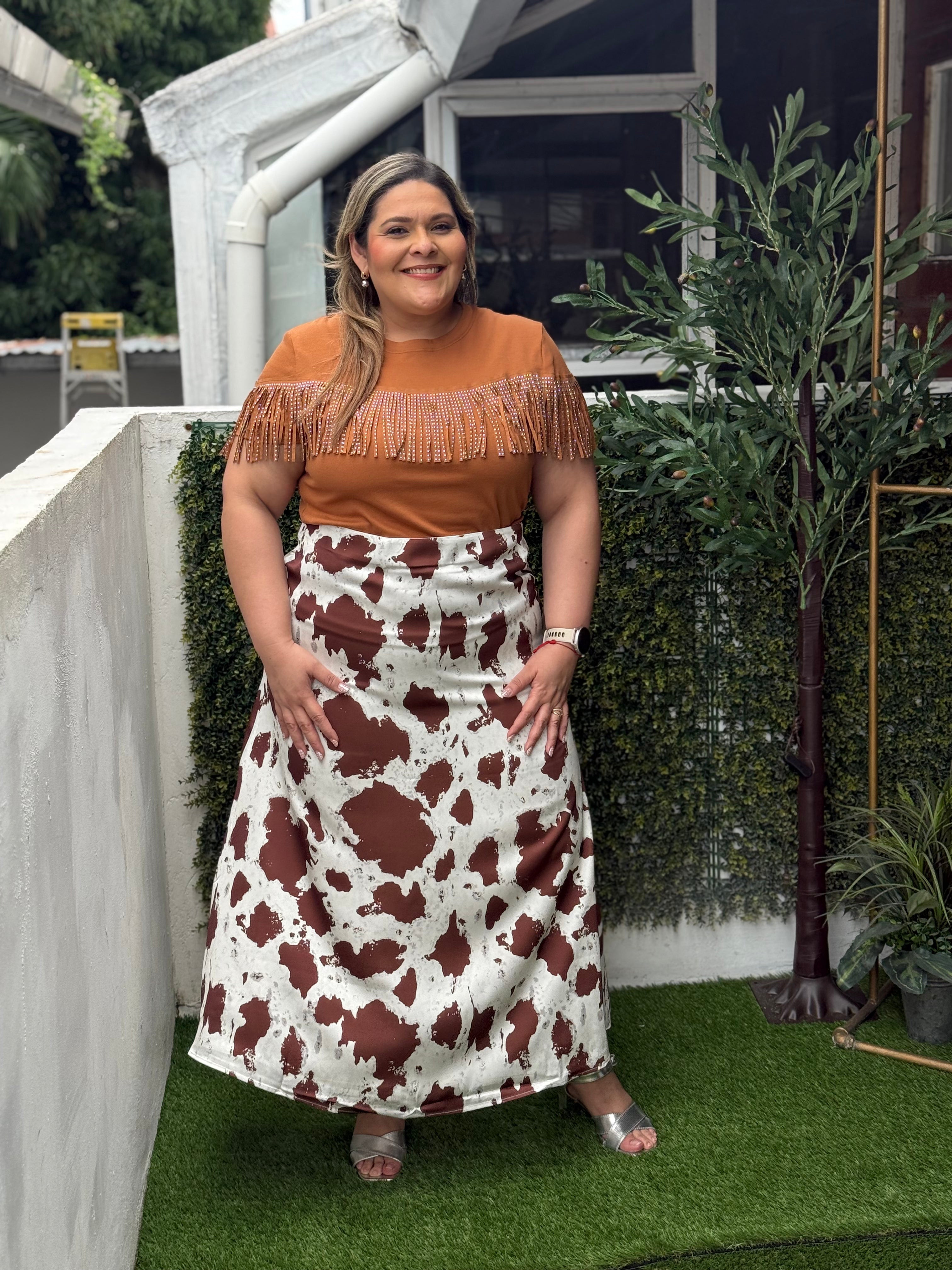 BLUSA PLUS SIZE GINEBRA CHOCOLATE