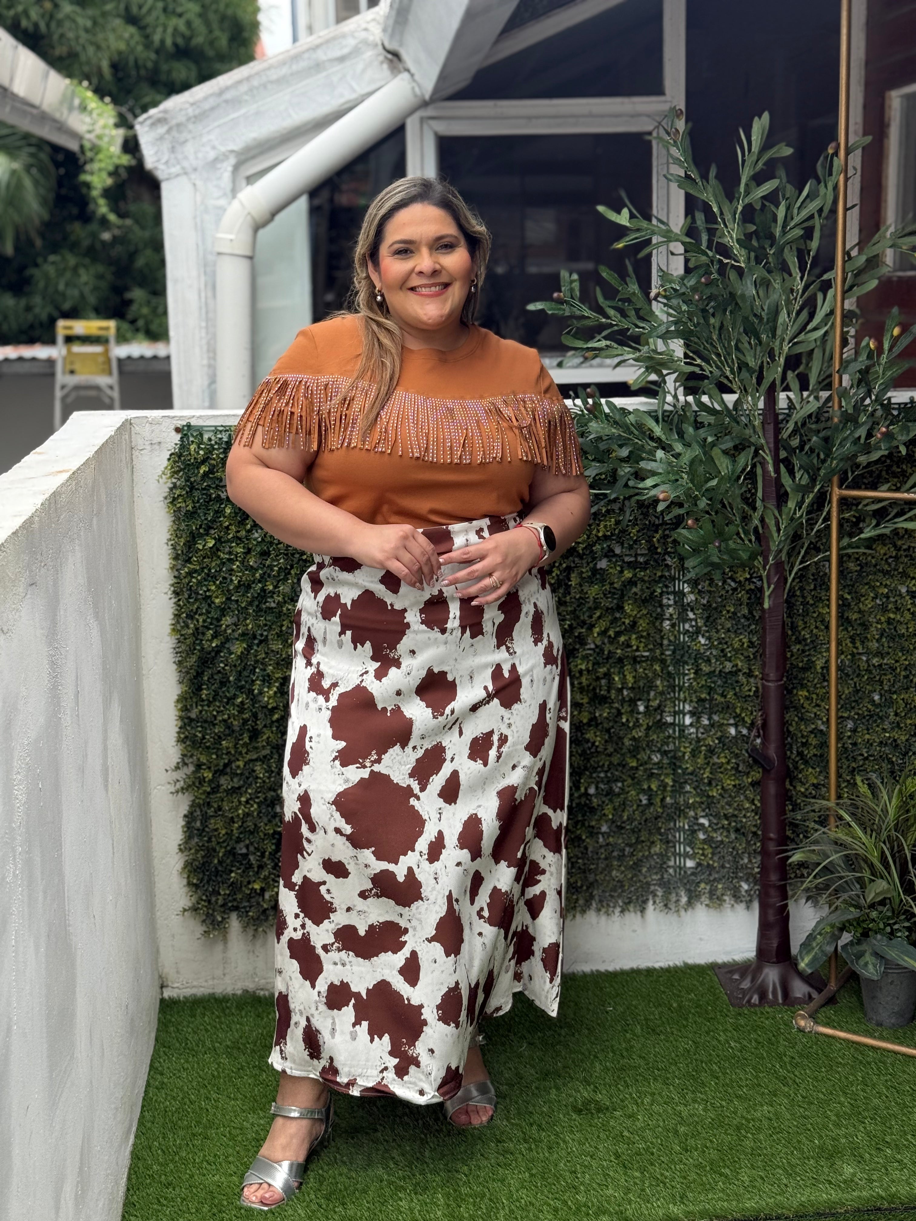 BLUSA PLUS SIZE GINEBRA CHOCOLATE