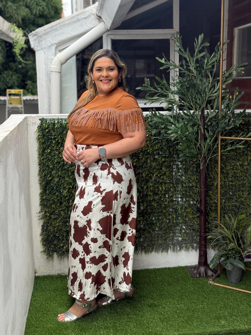BLUSA PLUS SIZE GINEBRA CHOCOLATE