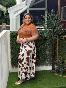 BLUSA PLUS SIZE GINEBRA CHOCOLATE