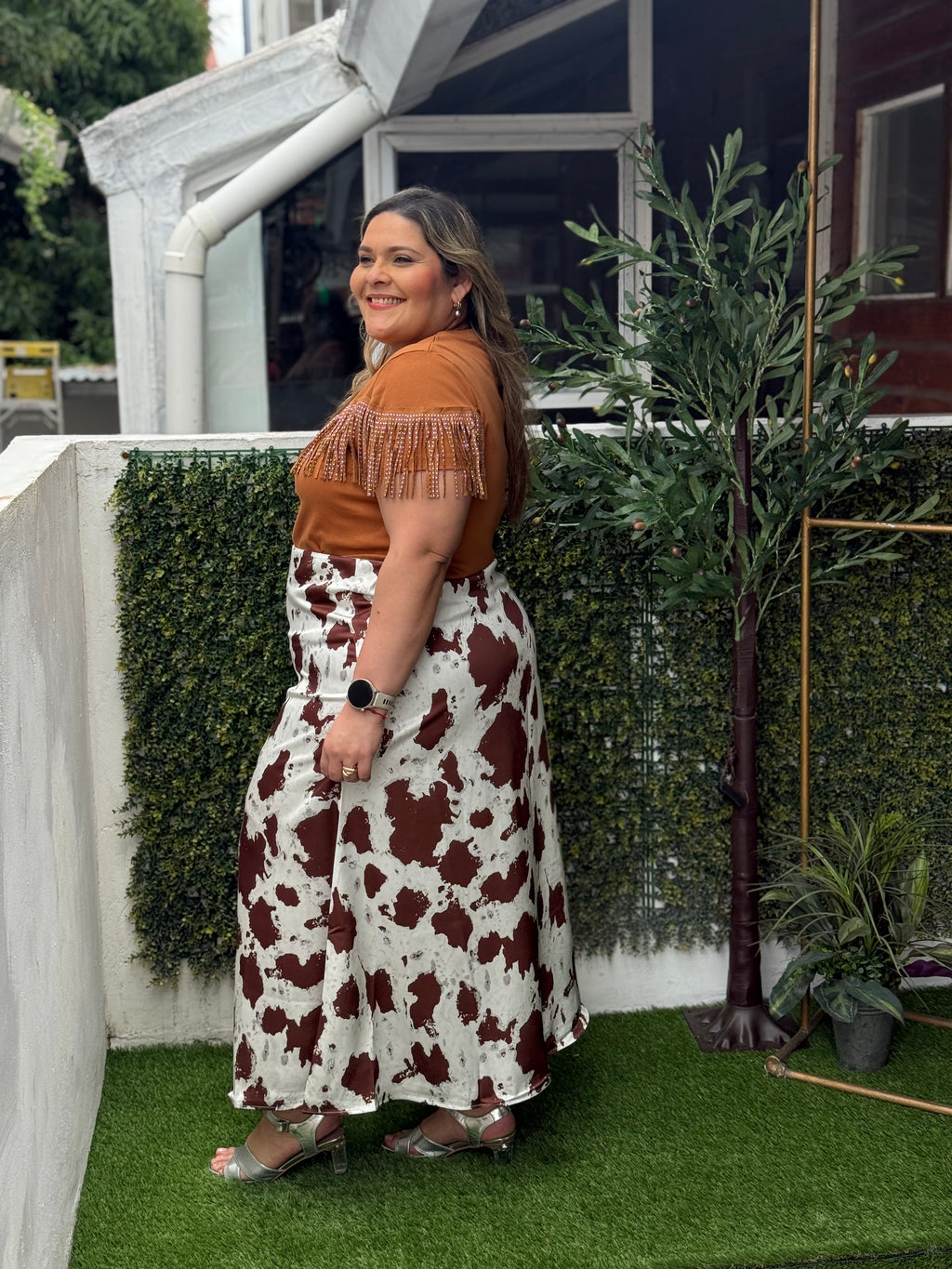 BLUSA PLUS SIZE GINEBRA CHOCOLATE