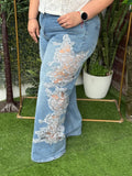 PANTALON DENIM  PLUS SIZE AZUL