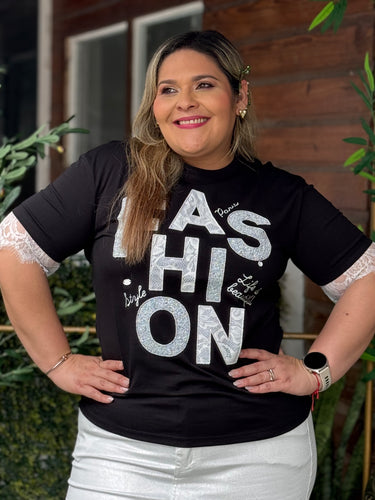 SARISA BLUSA FASHION NEGRA