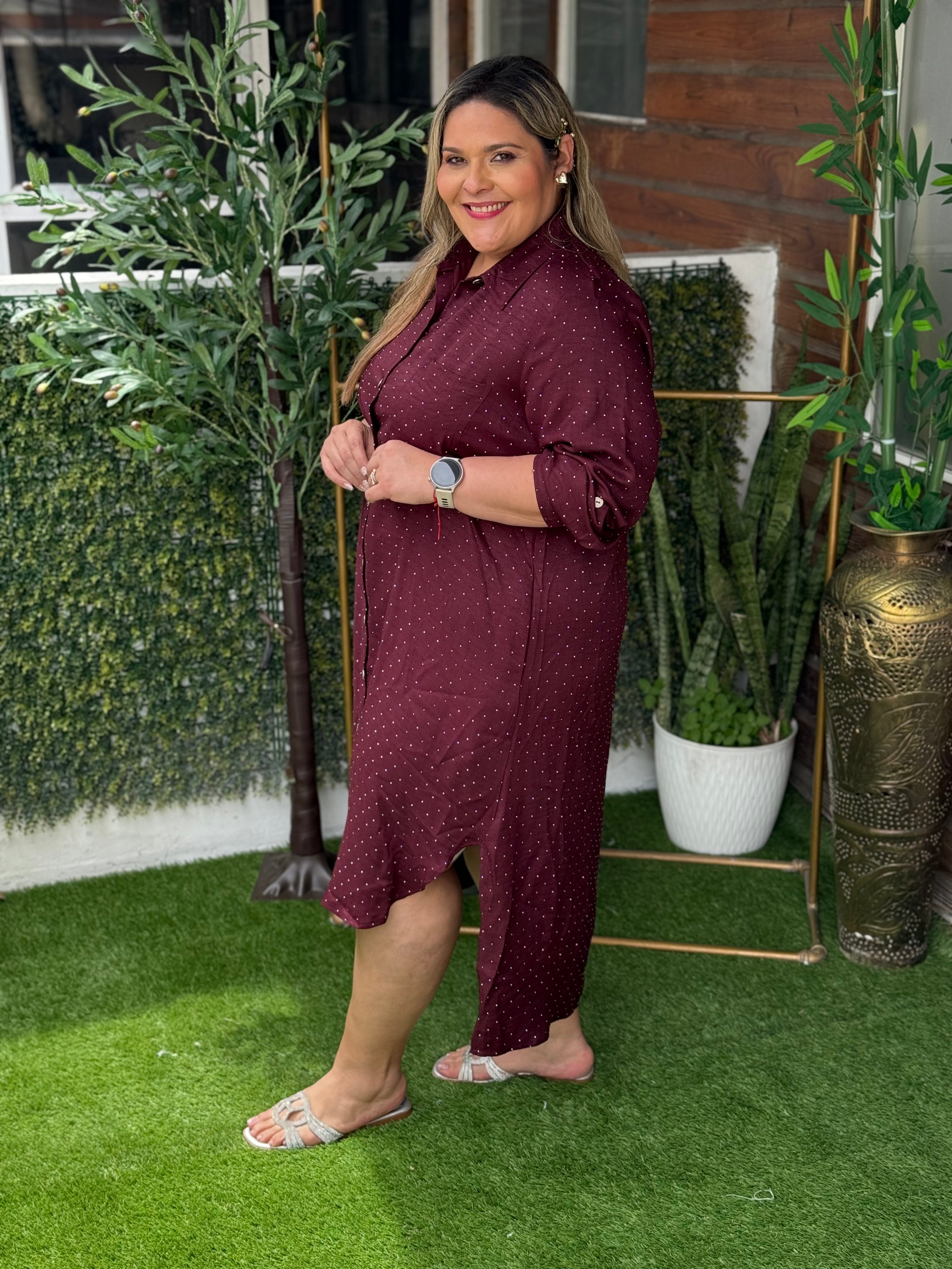 BLUSON PLUS SIZE BURGUNDY