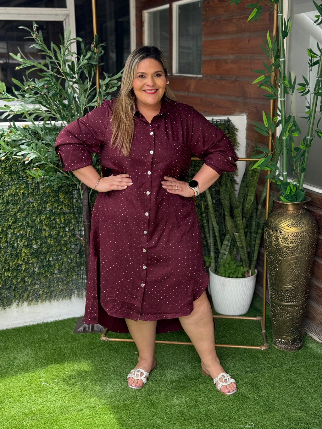 BLUSON PLUS SIZE BURGUNDY