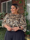 BLUSA PLUS SIZE ANIMAL PRINT