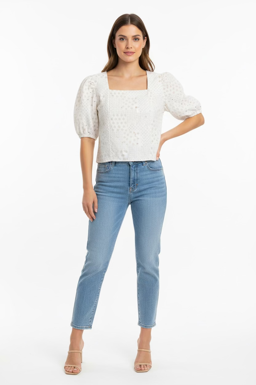 BLUSA BLANCA OJALILLO CORAZONES