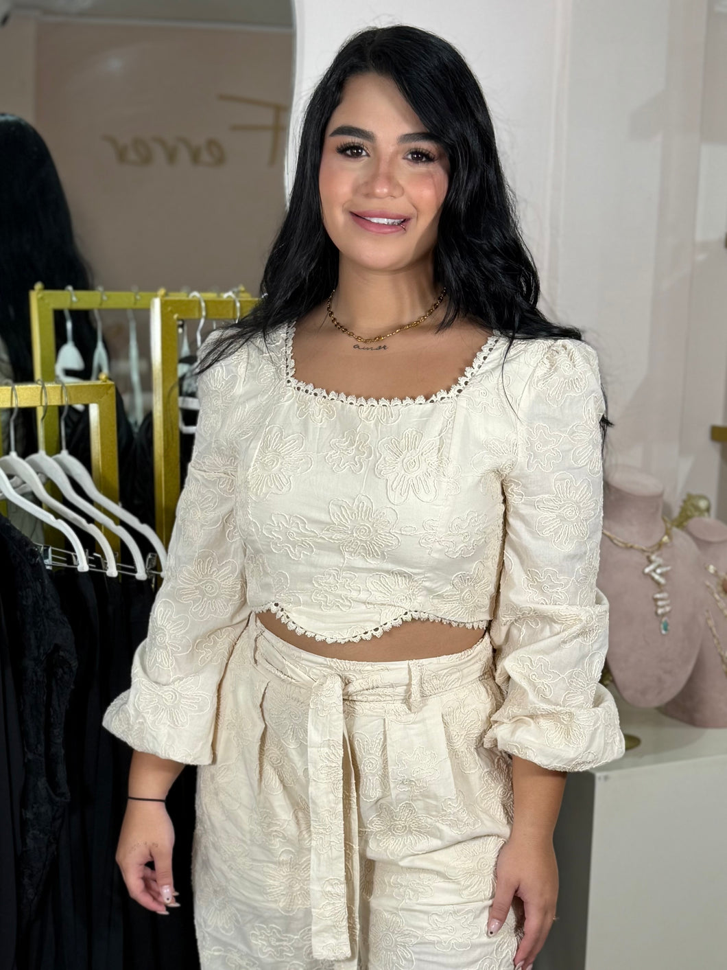 CROP TOP PRINCESA BEIGE