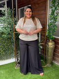 BLUSA  DORADAS PLUS SIZE CON LENTEJUELAS