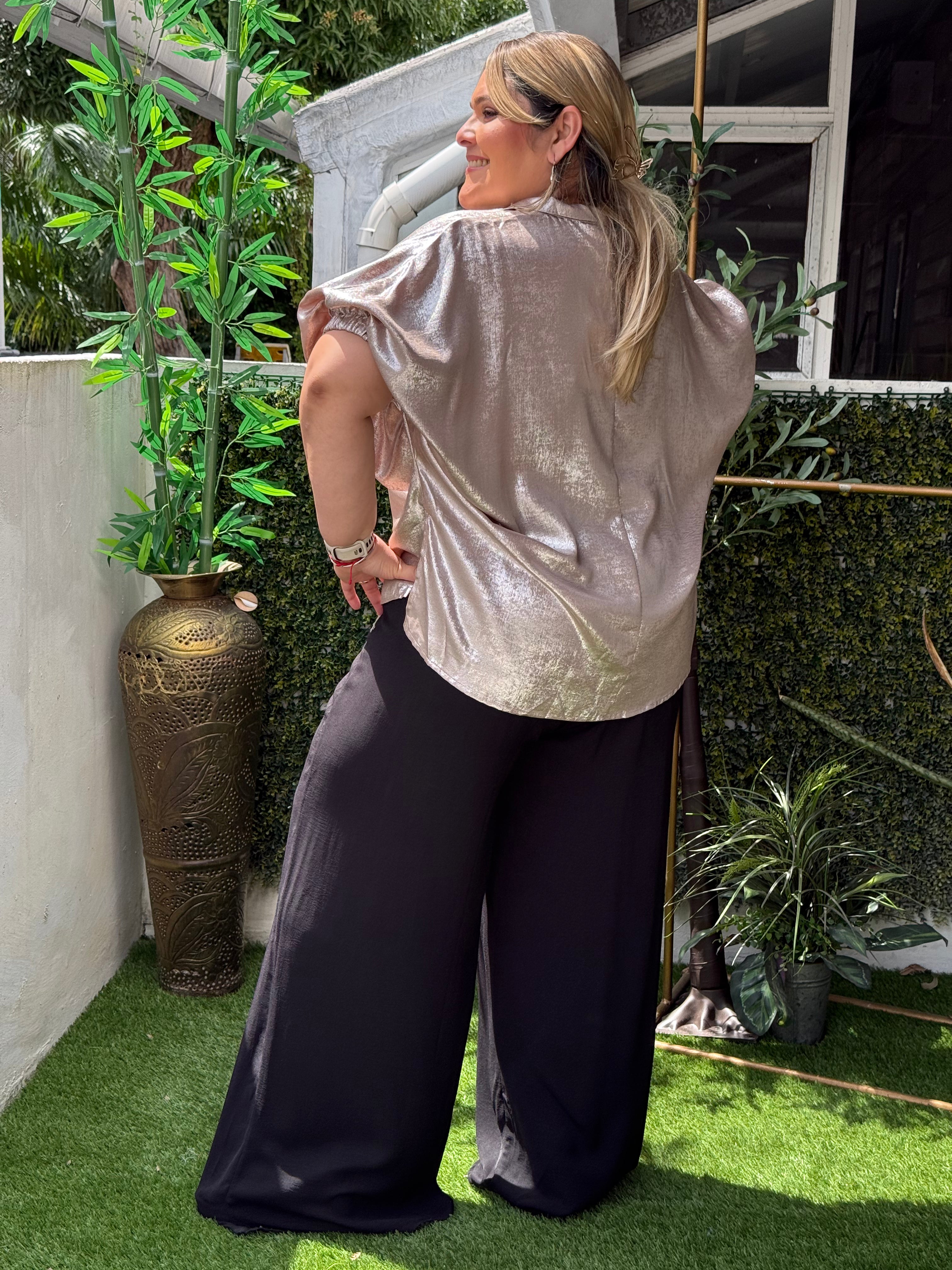 BLUSA PLUS SIZE REGINA CHAMPAGNE