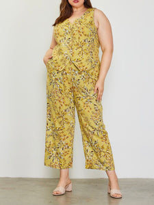 PANTALON PISTACHO FLORAL