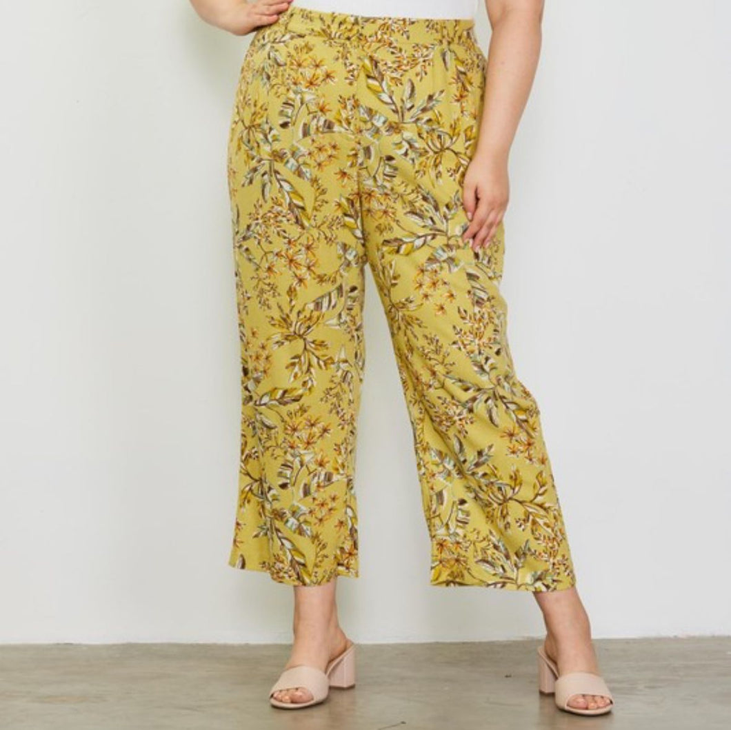 PANTALON PISTACHO FLORAL