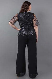 BLUSA LUCY NEGRA CON LENTEJUELA