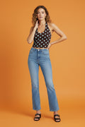 Top Cuello Halter Estampado de Lunares - Crop Top - Blusa para Mujer en Panamá