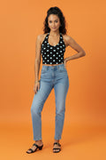 Top Cuello Halter Estampado de Lunares - Crop Top - Blusa para Mujer en  Panamá