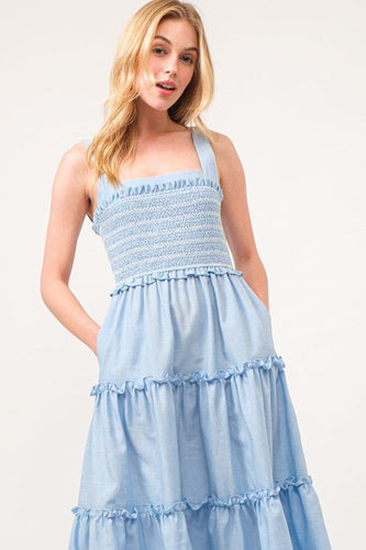 VESTIDO MID SIZE BABY BLUE