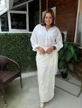 FALDA ROMINA BORDADA BLANCA