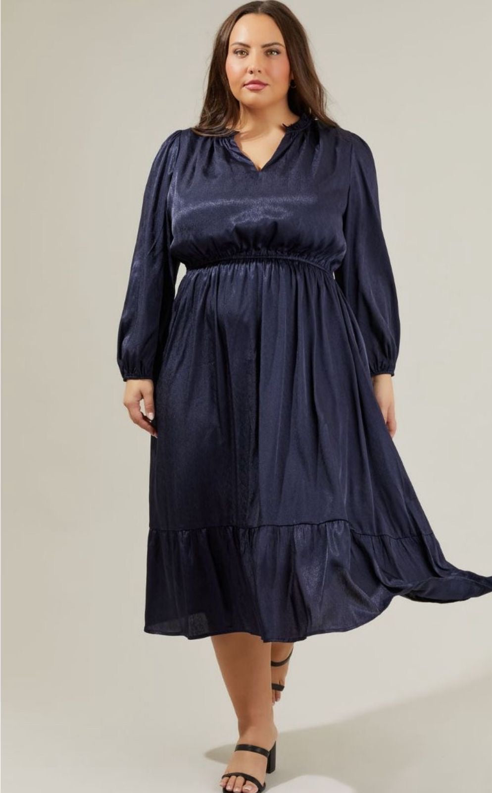VESTIDO PLUS SIZE CLARA AZUL