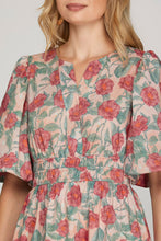 Cargar imagen en el visor de la galería, VESTIDO ROSAS ROJAS