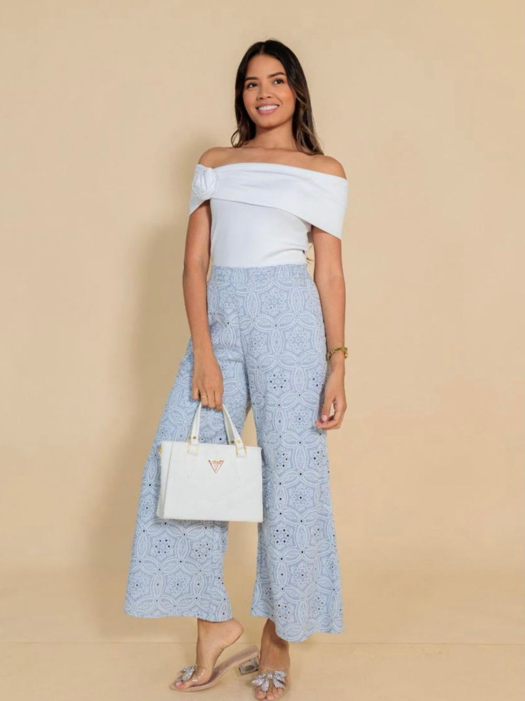 PANTALON VANESSA BORDADO AZUL