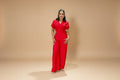 BLUSA ESTHER ROJA CRUZADA