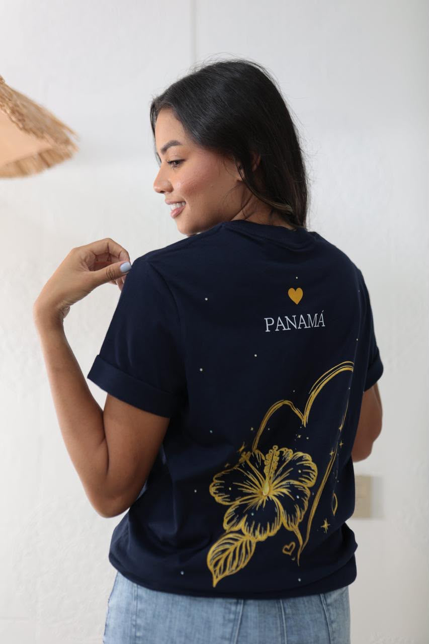 T-shirt Azul Inspirado en la Selección de Panamá
