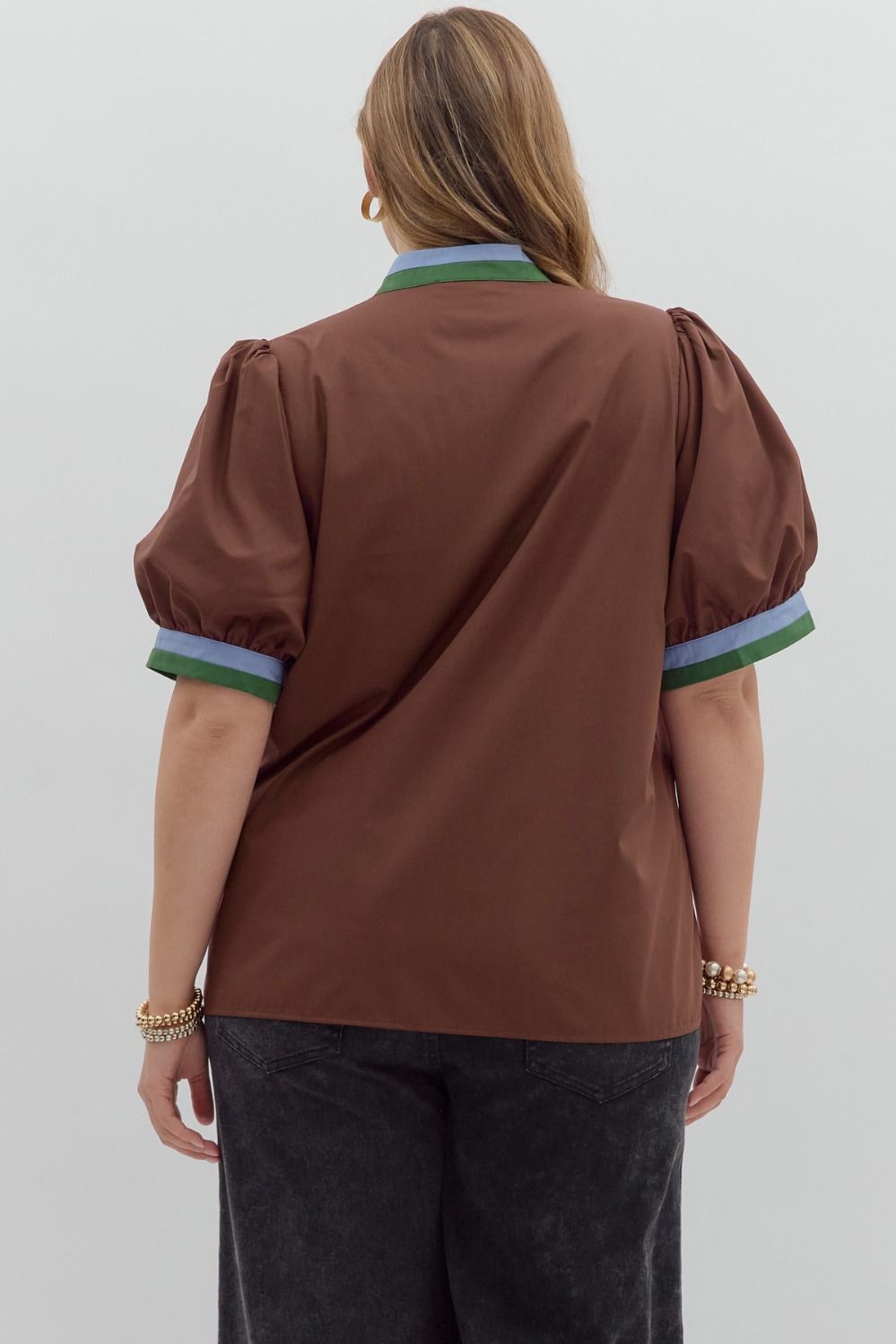 CONDADO-ENTRO-T26097P-Blusa Manga Burbuja Plus