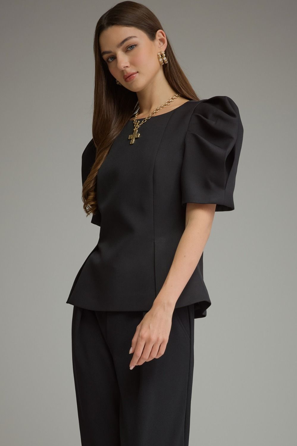 CONDADO-ENTRO-T33167-Blusa Manga Abullonada con Pliegues