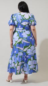 VESTIDO PLUS SIZE VERDE-LILA