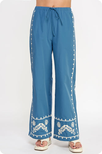 PANTALON DENIM BLUE/ECRU