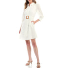 Vince Camuto Belted White Dress